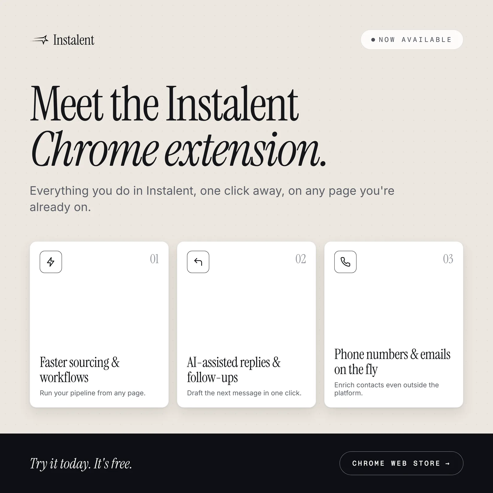 Instalent Chrome Extension for Recruiters: Source, Enrich and Reply Without Switching Tabs